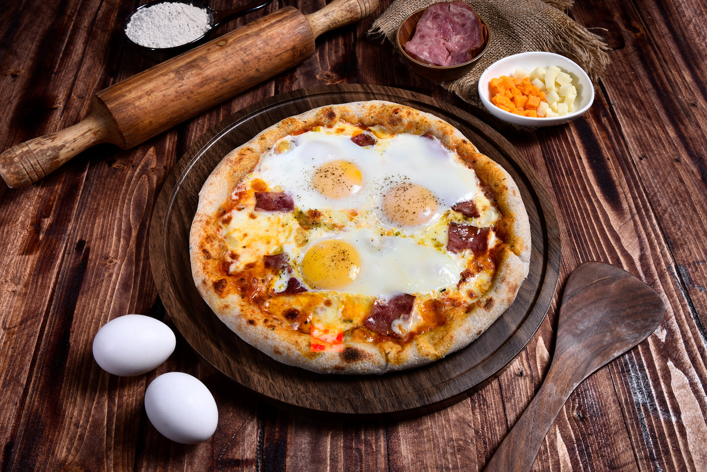 Egg & Bacon Pizza