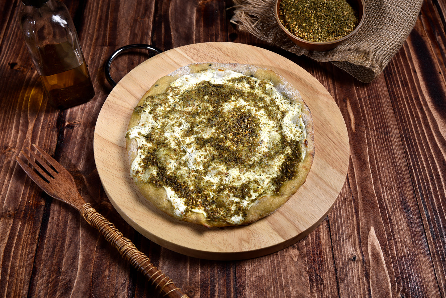 فطيرة لبنه زعتر دخن