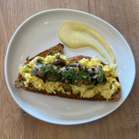 Egg & Mushroom Open Sandwich