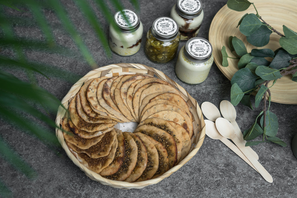 Gathering (Date Bread Basket & 3 Cheeses)