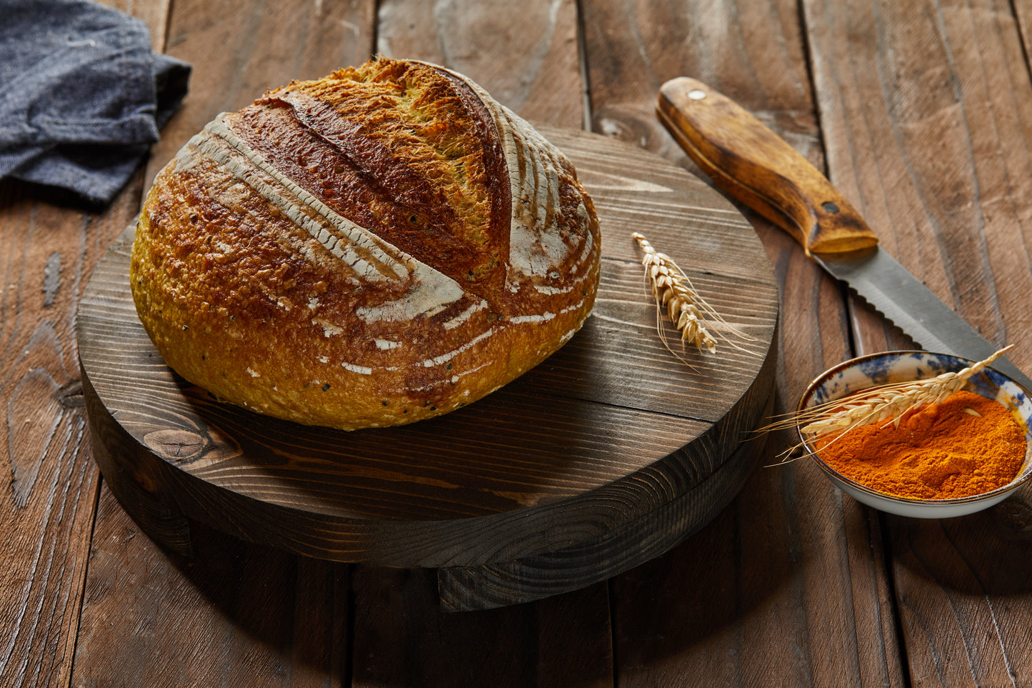 Turmeric and honey sourdough with seeds