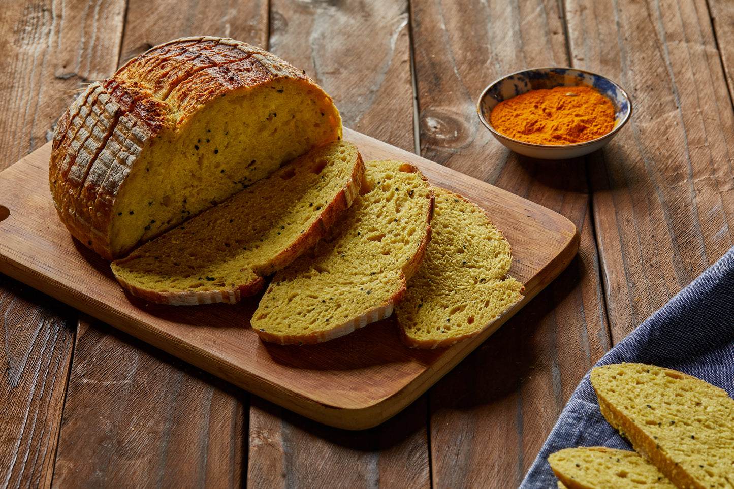 Turmeric and honey sourdough with seeds